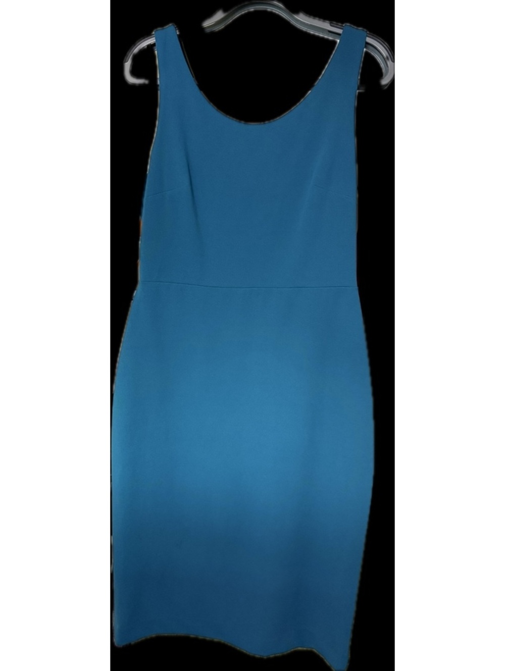Betsey Johnson Teal Scoop-Back Sheath Dress, Size 12